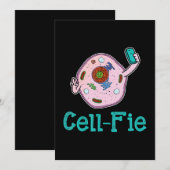 CellFie Funny Biology Science Teacher Pun Gift Feestdagenkaart (Voorkant / Achterkant)