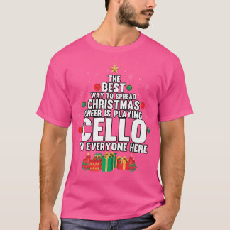 Cellist die cello speelt Kerstmis klassieke muziek T-shirt