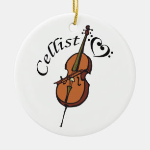 Cellist Keramisch Ornament