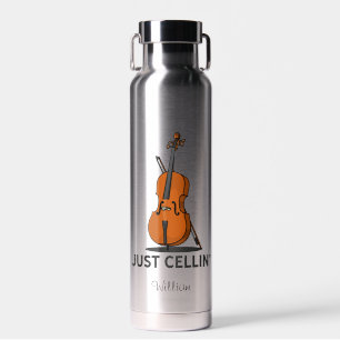 Cellist Uitvoering Muziek Gewoon Cellin Grappig Aa Waterfles
