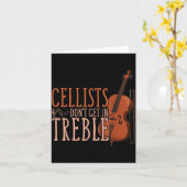 Cellists Don't Get In Trouble Funny Cello  Kaart (Gele Bloem)