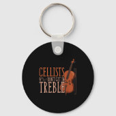 Cellists Don't Get In Trouble Funny Cello Sleutelhanger (Voorkant)