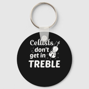 Cellists krijgt geen Treble Cello Player Sleutelhanger