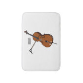 Cello-afbeelding cartoon badmat (Voorkant Verticaal)