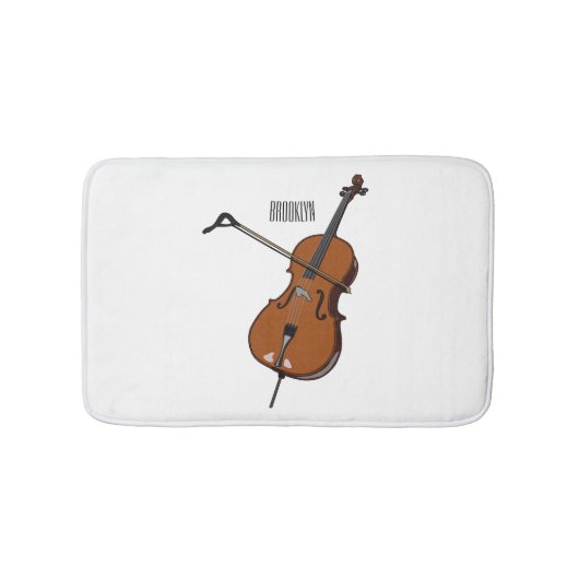 Cello-afbeelding cartoon badmat (Voorkant)