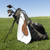 Cello-afbeelding cartoon golfhanddoek (Groen)
