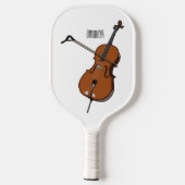 Cello-afbeelding cartoon pickleball paddle (Achterkant)