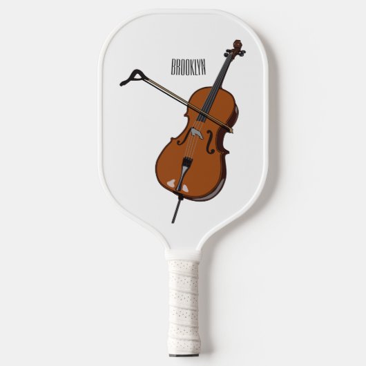 Cello-afbeelding cartoon pickleball paddle (Voorkant)
