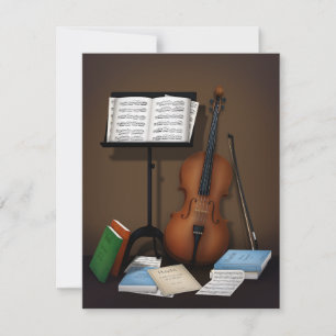 Cello Amid Music Books en Scores Classical Music Notitiekaartje