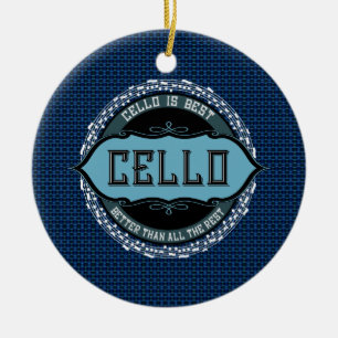 Cello Best Music Note Circle Keramisch Ornament