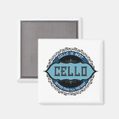 Cello Best Music Note Circle Magneet (Voorkant / Achterkant)