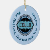  cello beste muziek notitie cirkel keramisch ornament (Rechts)