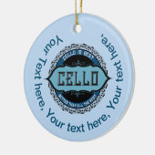 cello beste muziek notitie cirkel keramisch ornament (Links)