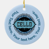  cello beste muziek notitie cirkel keramisch ornament (Achterkant)