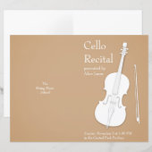 Cello & Bow gevouwen concertprogramma (Voorkant / Achterkant)