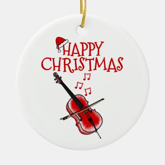 Cello Cellist String Musicien Ornement de Noël (Devant)