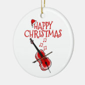 Cello Cellist String Musicien Ornement de Noël (Gauche)