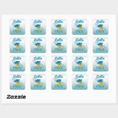 Cello Chick #3 Vierkante Sticker (Vel)