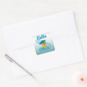 Cello Chick #3 Vierkante Sticker (Envelop)