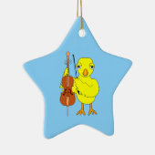 Cello Chick Keramisch Ornament (Rechts)