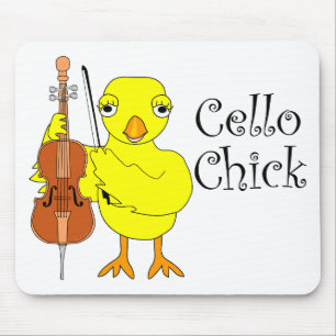 Cello Chick Tekst Muismat