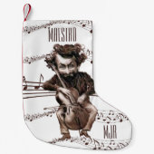 Cello Chops |  musicus | met monogram Kleine Kerstsok (Voorkant)