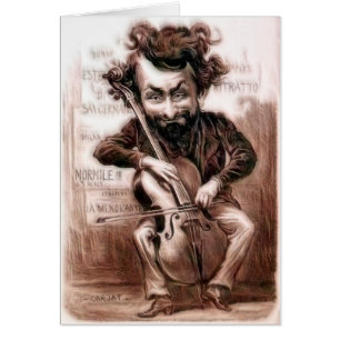 Cello Chops  muzikant Sepia Blank