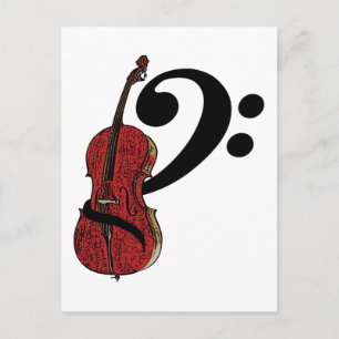 Cello Clef Briefkaart