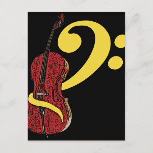Cello Clef Briefkaart