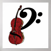 Cello Clef Poster (Voorkant)