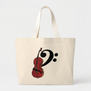 Cello Clef Totebag Grote Tote Bag