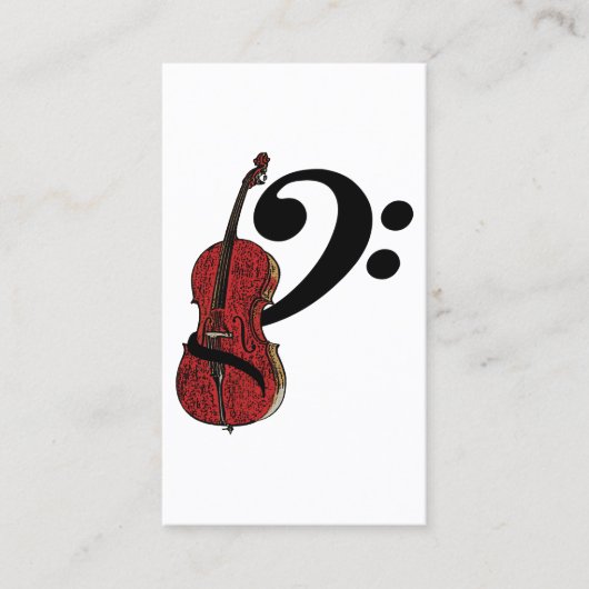 Cello Clef Visitekaartje (Voorkant)