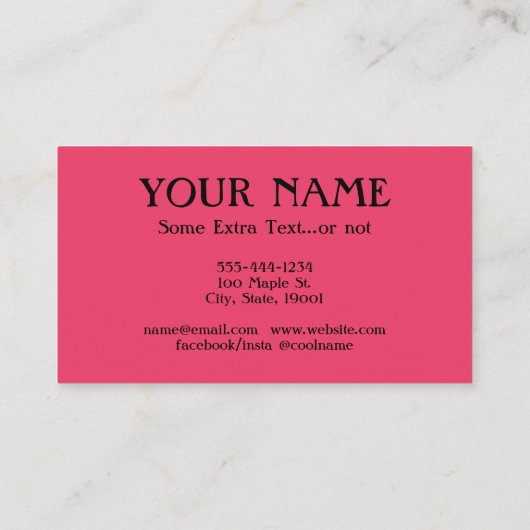 Cello Cours d'instruction Cartes de visite roses c (Dos)