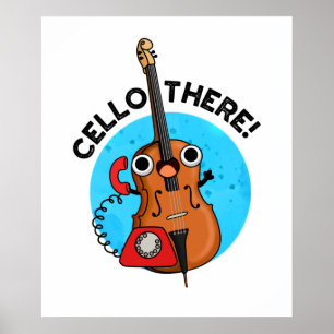 Cello Daar Funny Music Instrument Pun Poster