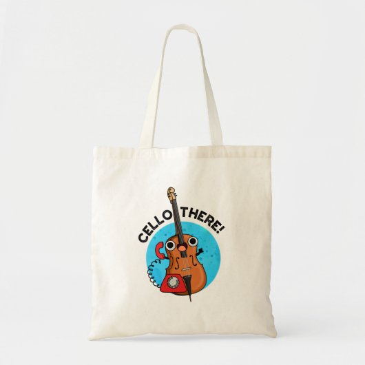 cello daar grappige telefoon woordspeling tote bag (Voorkant)