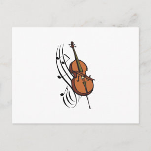 CELLO EN MUZIEK BRIEFKAART