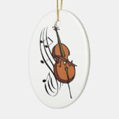 Cello en Muziek Keramisch Ornament (Links)