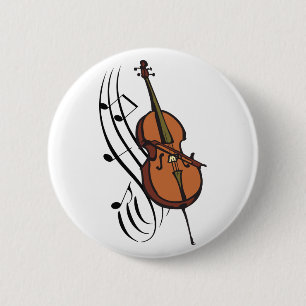 Cello en Muziek Ronde Button 5,7 Cm
