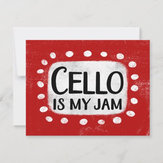 Cello Est Ma Carte De Voeux De Jam (Devant)