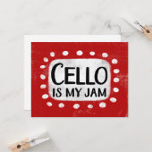 Cello Est Ma Carte De Voeux De Jam (Devant/Arrière en situation)