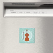 Cello Fun Turquoise Swirl Music Magneet (Insitu (Vaatwasser))