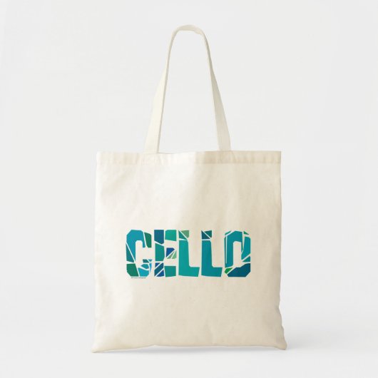 Cello gebarsten tote bag (Voorkant)