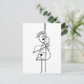 Cello Girl Briefkaart (Staand voorkant)