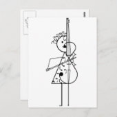 Cello Girl Briefkaart (Voorkant / Achterkant)