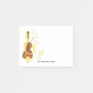 Cello Graphic Musician Music Theme Post-it® Notes