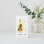 Cello Graphic Musician Music Theme Visitekaartje (Staand voorkant)