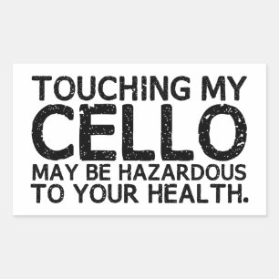 Cello Hazard Rechthoekige Sticker