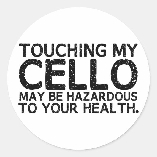 Cello Hazard Ronde Sticker (Voorkant)