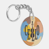 Cello in Cello Sleutelhanger (Voorkant Links)