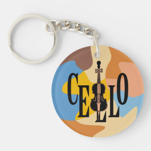 Cello in Cello Sleutelhanger